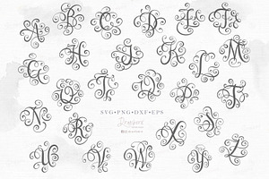 Flourish Letters Svg, Alphabet 020