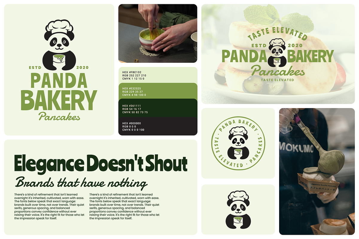 Panda Bakery Pancakes Logo Template, a Branding & Logo Template by Headfonts (Photo 2 of 3)