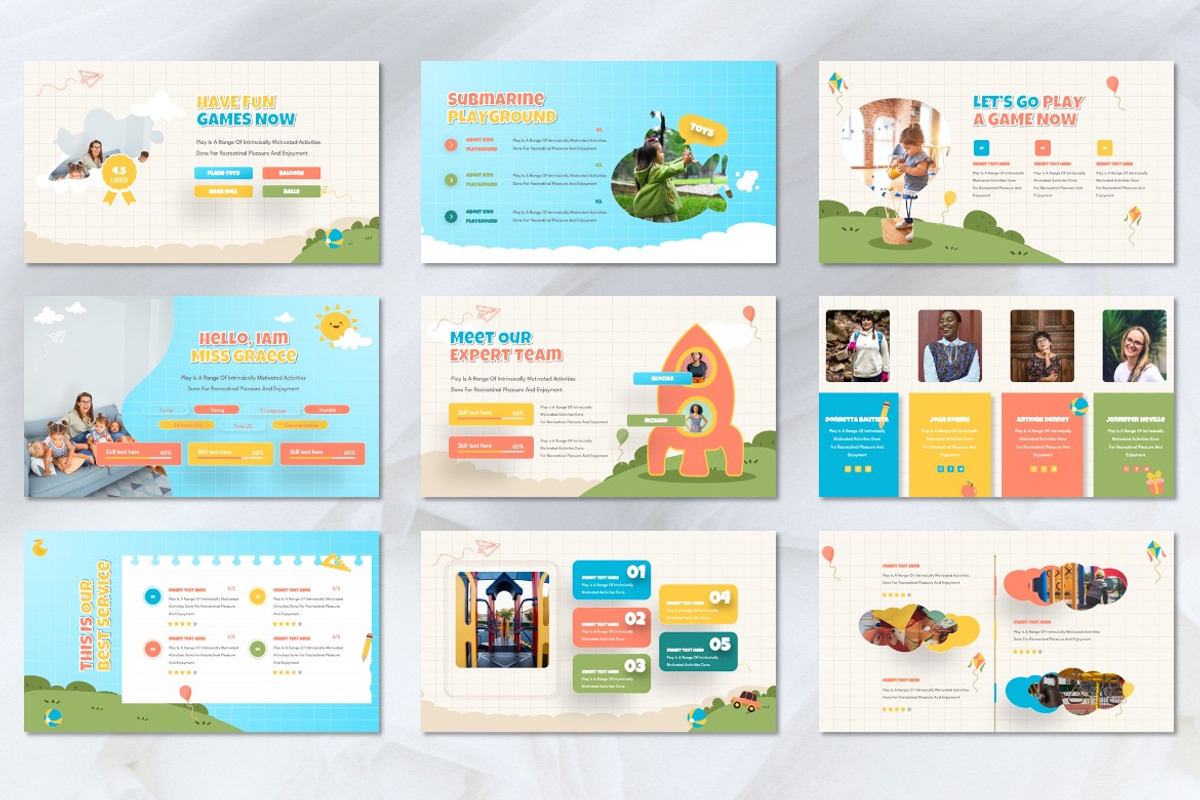 Playzone- KidsPlayground Powerpoint, a Presentation Template by Dhabee (Photo 4 of 8)