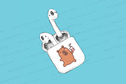 Cute Capybara Party, an Animal Illustration by Palau (Thumbnail 6 of 12)