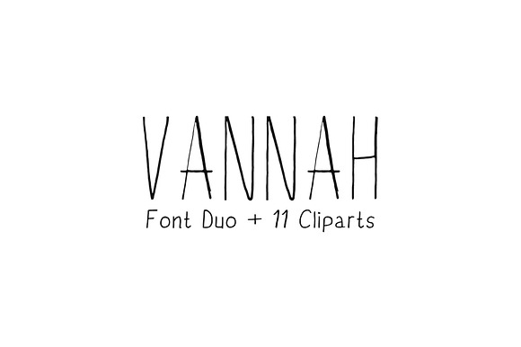 Vannah Font Duo + Bonus Clipart preview 8