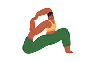 Women exercising in yoga asanas set, a Sport Illustration by Good Studio (Thumbnail 4 of 13)