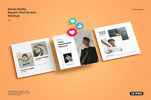 Social Media Square Post Mockup, an Advertising Mockup by Mockup Supper