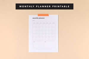 Monthly Printable Calendar Planner