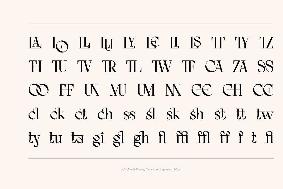 AO Mireille - Display Typeface, a Font by OwunStudio (Photo 4 of 15)