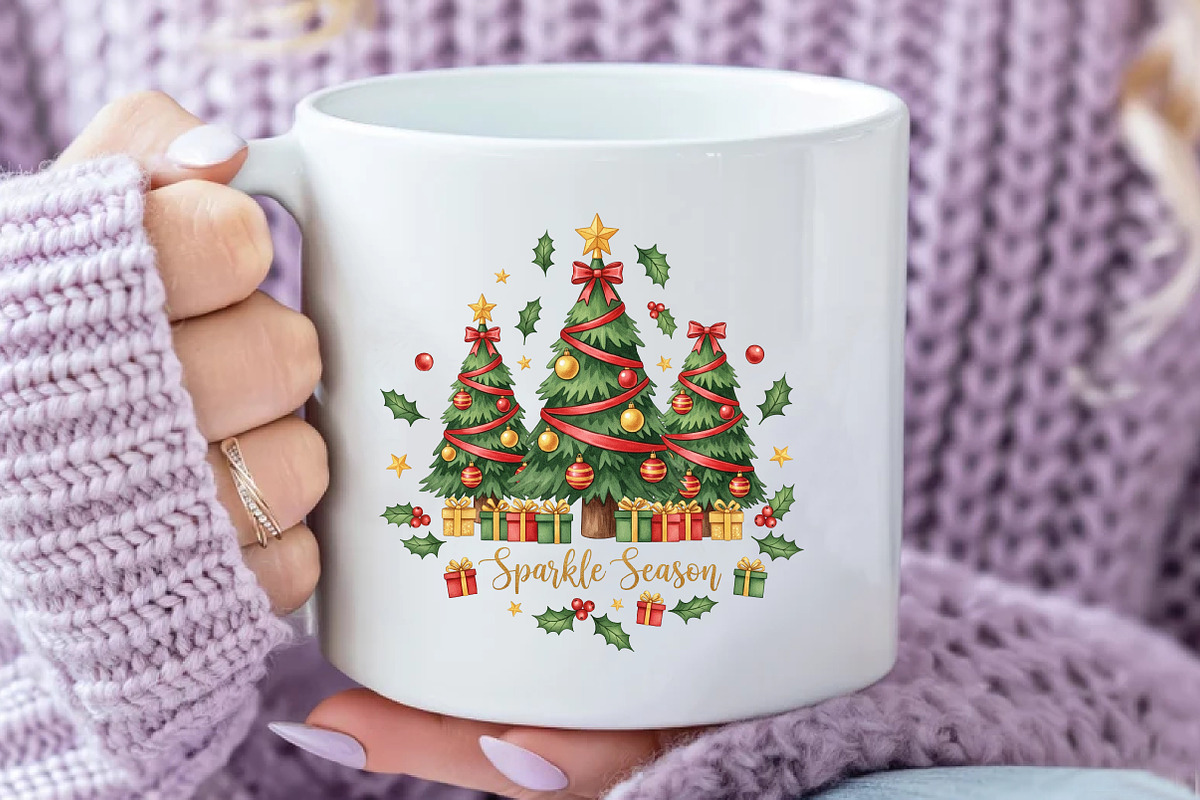 Sparkle Season Christmas Tree PNG, an Illustration by Designworld (Photo 4 of 5)