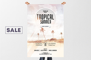 Tropical Summer - PSD Flyer Template