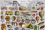 Hippie Cartoon Objects Set, an Object Graphic by BALABOLKA (Thumbnail 2 of 3)