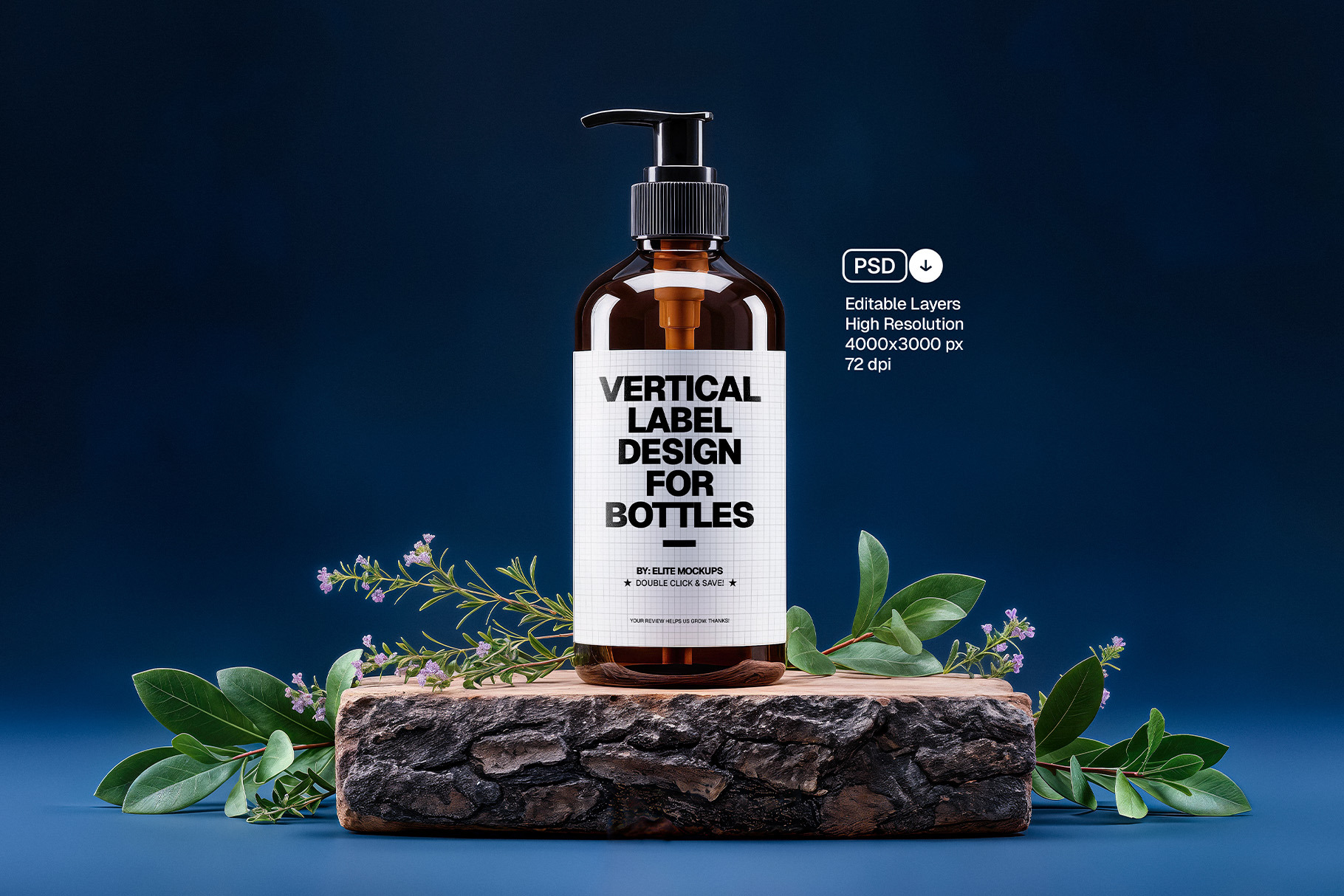Vertical Label & Business Card Mocku, a Cups & Container Mockup by ...