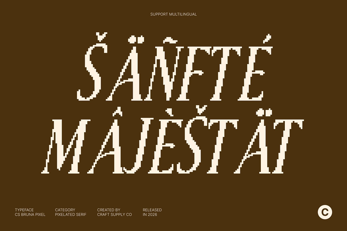 CS Bruna Pixel, a Serif Font by Craft Supply Co. (Photo 5 of 8)