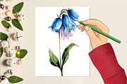Pastel Garden Watercolor Flowers, an Illustration by DreamCafeArt (Thumbnail 6 of 6)
