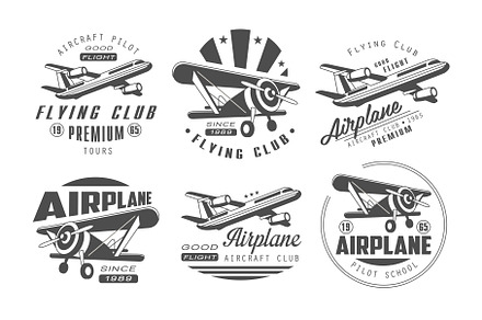 Flying Club Premium Logo Templates, a Transportation Illustration by TopVectors