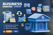 Business Banking 3D Icon Pack, an Object 3D Model by Haps Space (Thumbnail 1 of 4)
