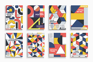 Abstract color retro covers., a Brochure Template by ExpressShop