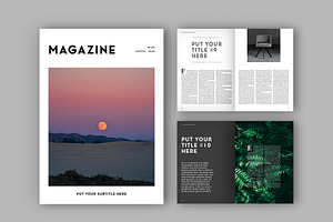 Magazine Layout Template (A4+US), a Magazine Template by tomsarraipodesign