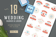 18 Wedding Logos and Badges, a Branding & Logo Template by Vasya Kobelev (Thumbnail 1 of 15)