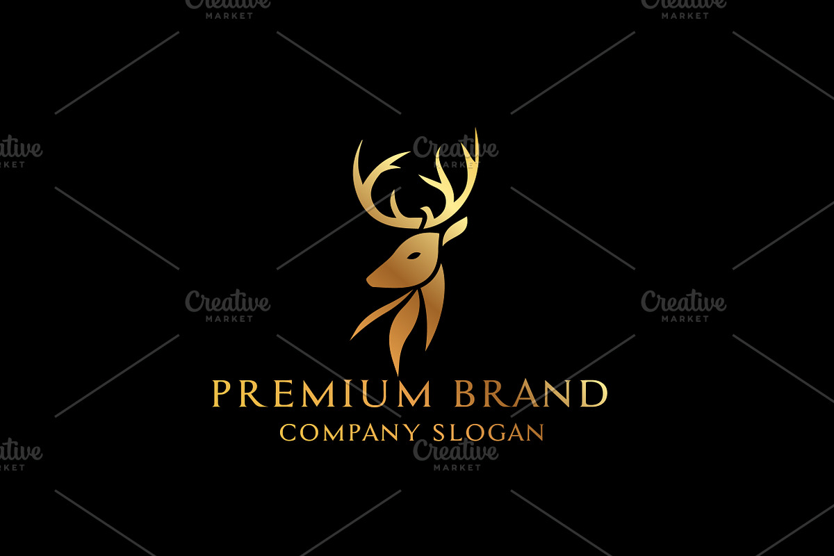 Premium Deer Logo - Mock-Up & Vector, a Branding & Logo Template by Multiple (Photo 5 of 5)
