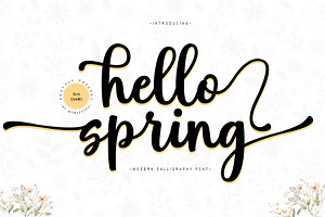Hello Spring Script Font