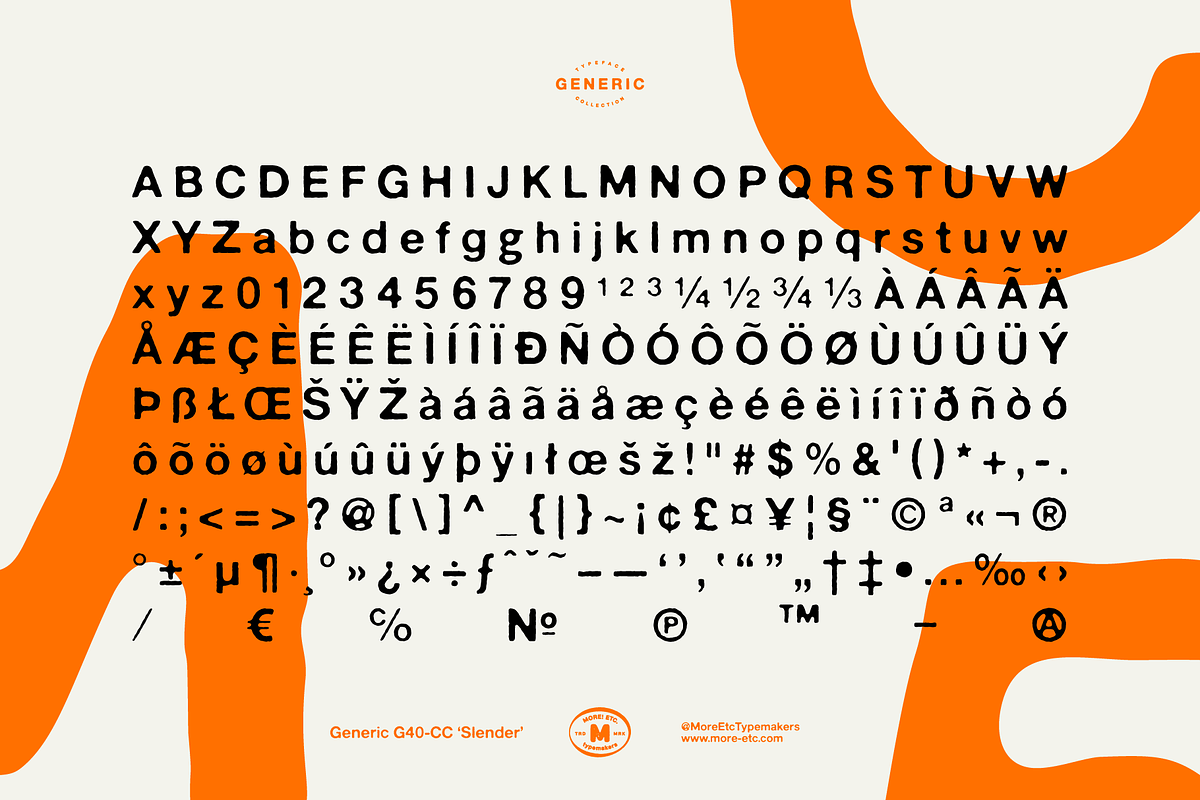 Generic G40-CC 'Slender', a Sans Serif Font by More Etc. Studios (Photo 6 of 8)