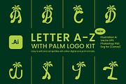 Letter A-Z With palm Logo Kit, a Branding & Logo Template by Luxury Logos (Thumbnail 1 of 11)