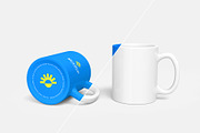 Bright Blue Ceramic Mug Mockup, a Product Mockup by graphypix (Thumbnail 4 of 4)