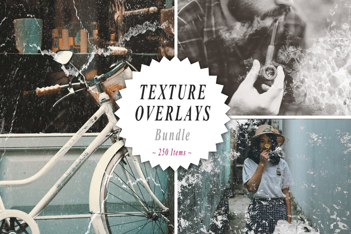 250 Texture Overlays Bundle, a Texture Graphic by DesignThor (Photo 1 of 8)