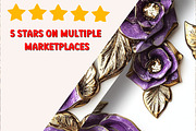 3D Sequin Purple Roses Patterns, a Pattern Graphic by PrintablesByFranklyn (Thumbnail 4 of 6)