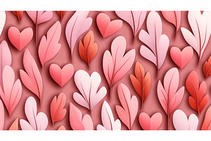 Seamless pattern of pink and red, an Illustration by Sergey Kotenev