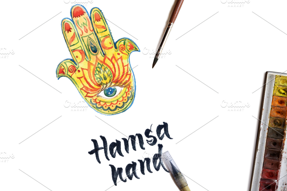 Watercolor Jewish holidays-2, an Illustration by miminoshka (Photo 5 of 9)