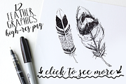 BOHO RUSTIC FEATHERS, an Illustration by WeLivedHappilyEverAfter (Thumbnail 1 of 2)