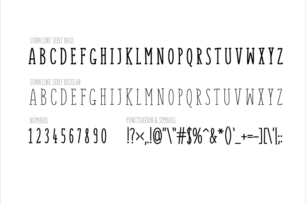 SUNN Line Serif Caps Only Font preview 2