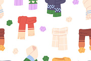 Winter knit scarves seamless pattern, an Object Illustration by LadadikArt (Thumbnail 3 of 3)