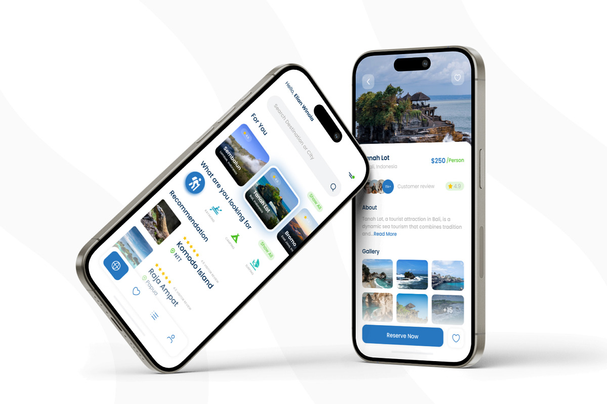 Travel Agency Mobile App, an UI Kit Template by Ermedia Studio (Photo 4 of 4)