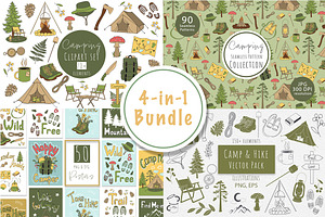 4 in 1 Bundle 360+ Outdoor Designs, a Seasonal Illustration by Mari_Caliart