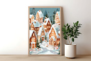 Christmas Snowy Cottage Illustration, a Decorative Illustration by Housui Patterns (Thumbnail 5 of 9)