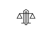 Minimalist Justice Balance Logo, a Branding & Logo Template by Luxury Logos (Thumbnail 3 of 4)