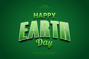 Text Effect Happy Earth Day