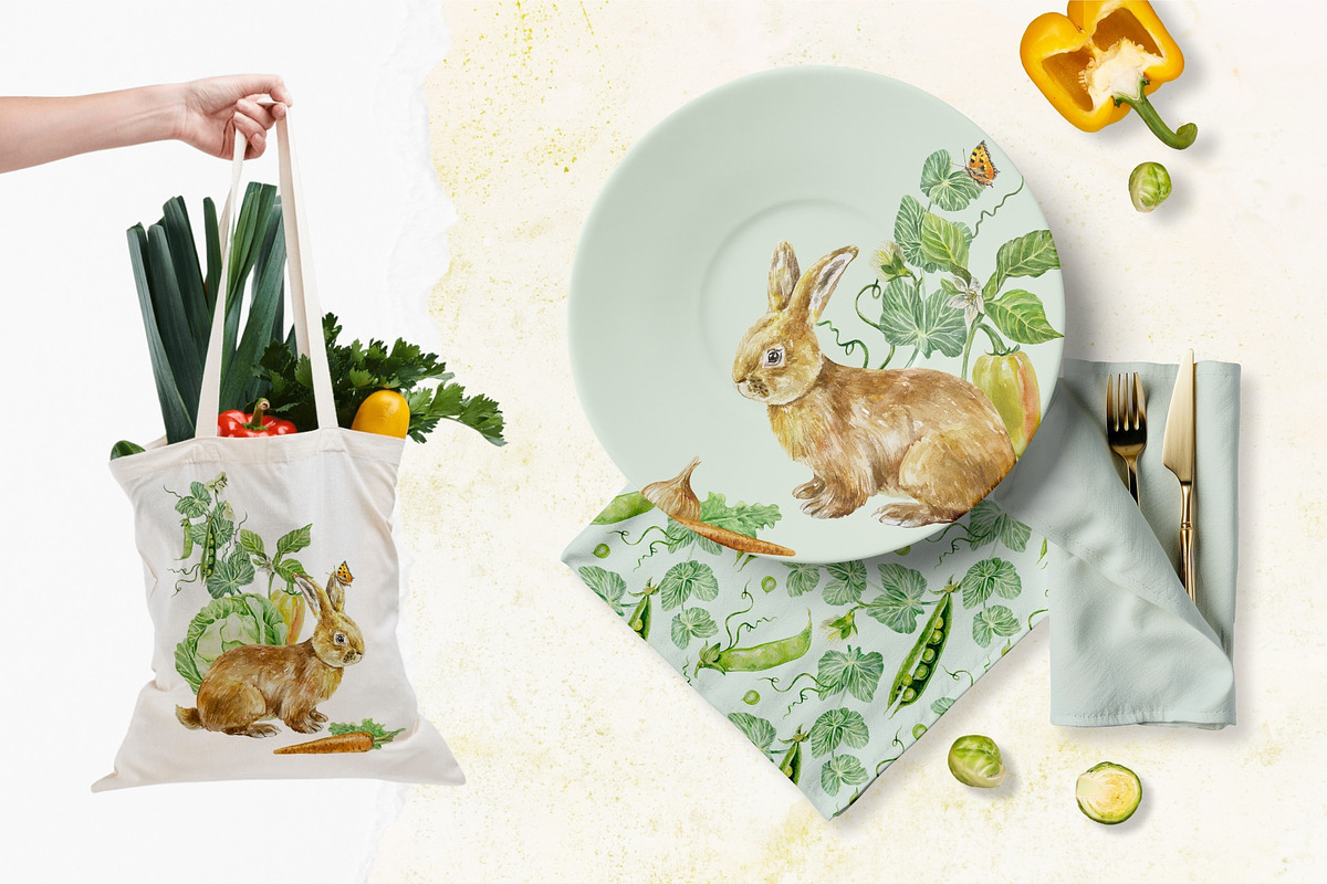 Vegetables Watercolor clip art, a Food Illustration by Farida Bik (Photo 3 of 12)