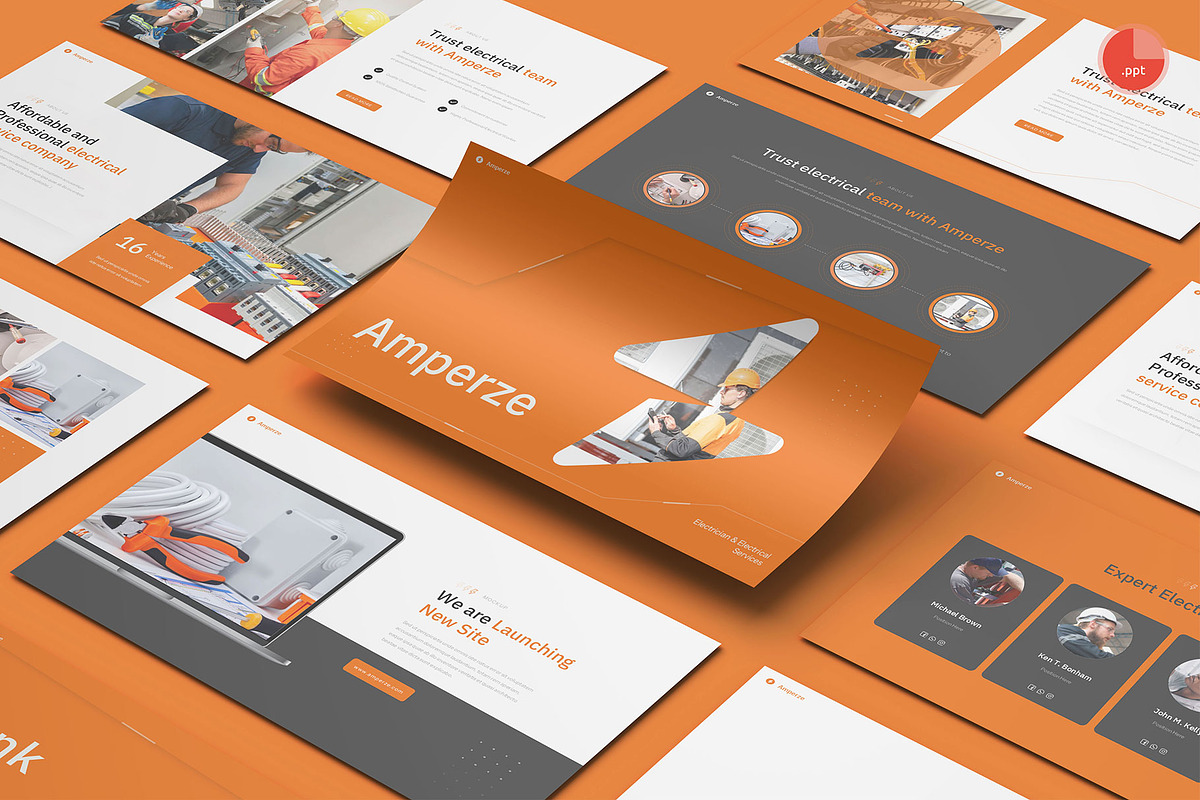 Electrician & Electrical PowerPoint, a Presentation Template by Pixslides (Photo 1 of 4)