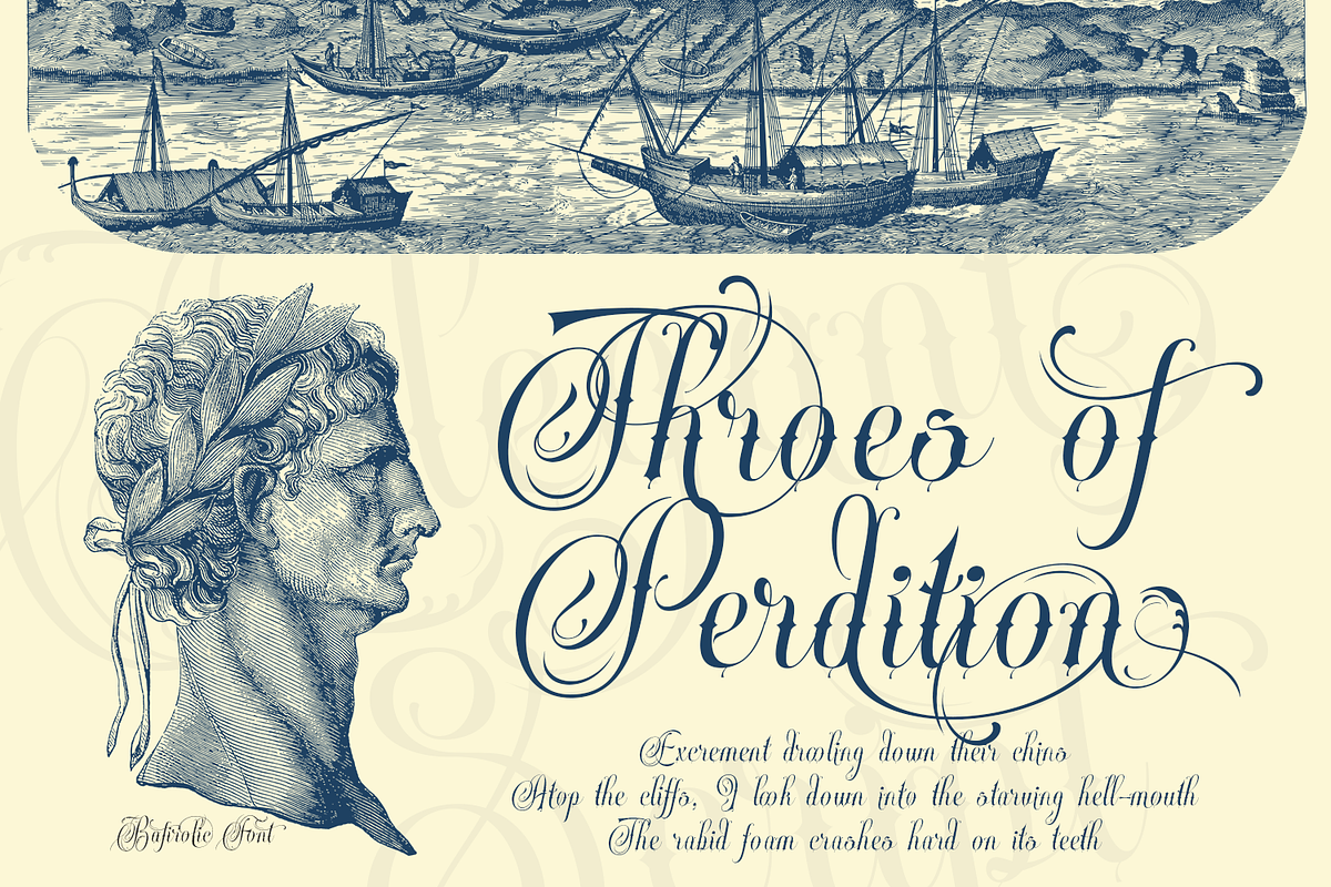 Bafirolic Classic Script, a Script Font by TypeClassHeroes (Photo 2 of 10)