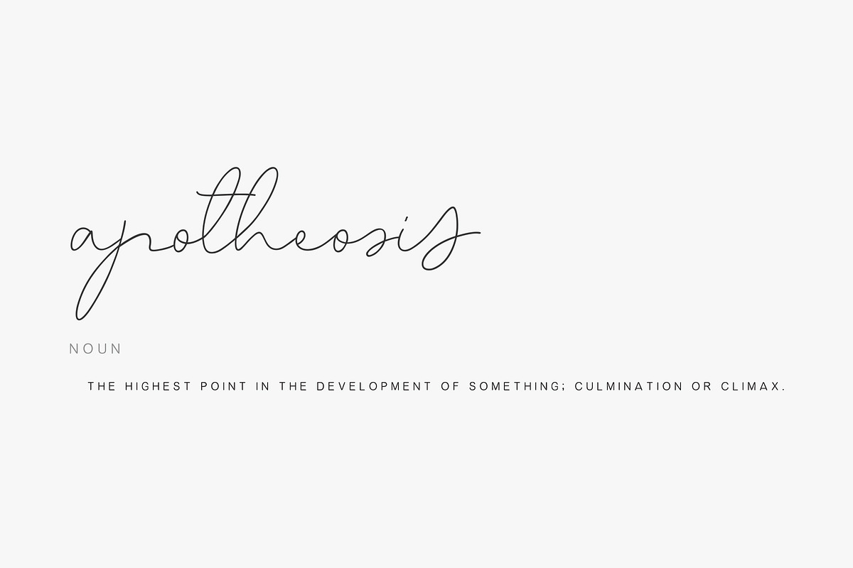 Script Font Apotheosis, a Script Font by pixelcolours (Photo 15 of 15)