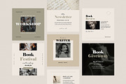 Writers Social Media Pack, a Social Media Template by Vynetta (Thumbnail 6 of 8)