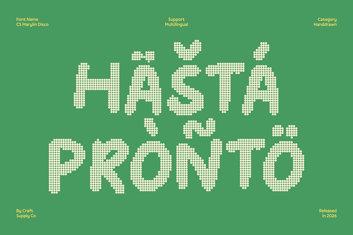 CS Marylin Disco, a Sans Serif Font by Craft Supply Co. (Photo 7 of 8)