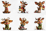 Cute Christmas Reindeer, a Seasonal Illustration by CreationArt (Thumbnail 9 of 9)