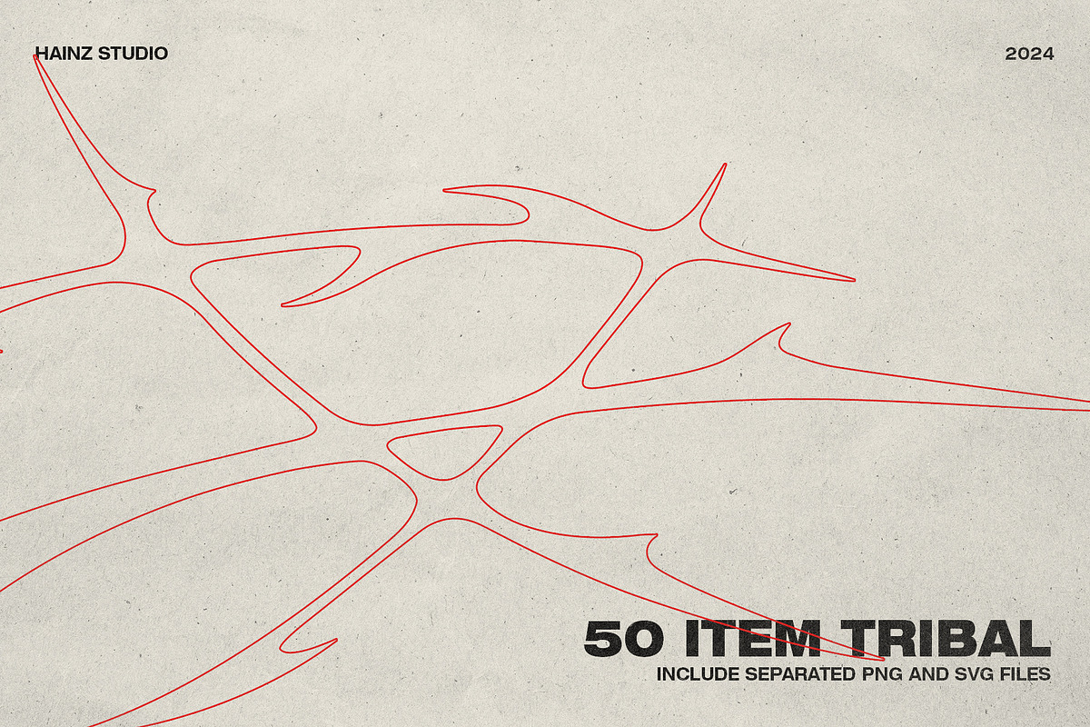 Modern Tribal Vector Shape - 50 Item, an Object Graphic by Hainz Studio (Photo 12 of 12)