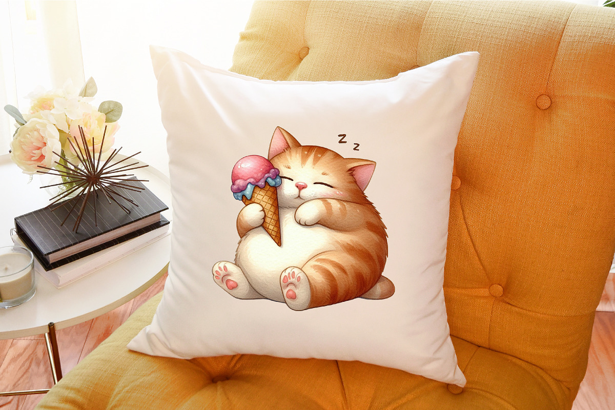 Funny Dog and Cat Love Ice Cream Cli, an Illustration by Sublimation Artist (Photo 6 of 6)