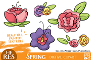 SPRING - Digital Clipart, an Illustration by Purple Frog (Thumbnail 2 of 4)