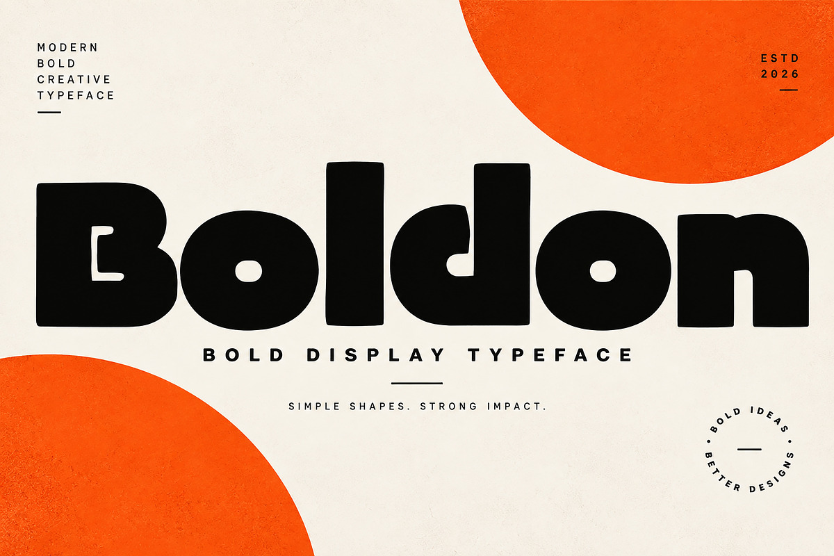 Boldon _ Bold Display Typeface, a Script Font by Wow Magic (Photo 1 of 5)