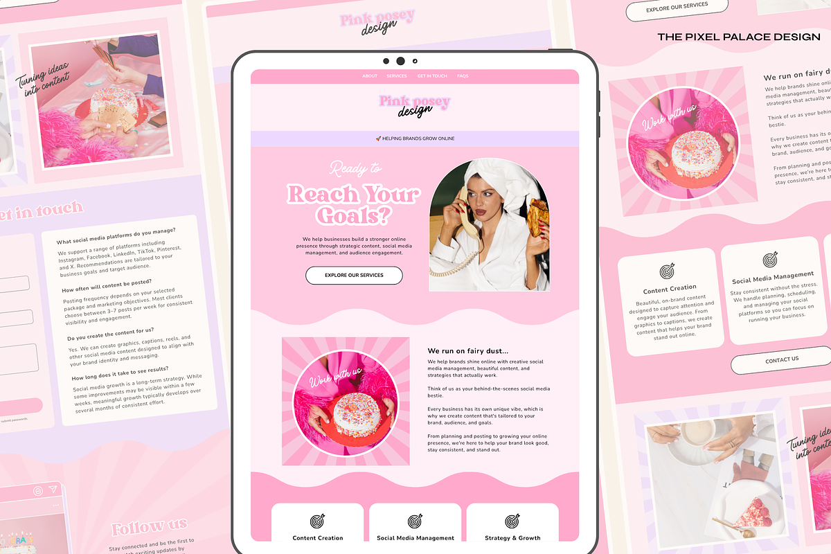 Editable Canva Website Template, a Landing Page Template by The Pixel Palace (Photo 7 of 11)