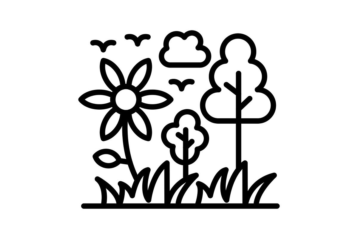 Flower Line Icon, an Icon by Pexelpy
